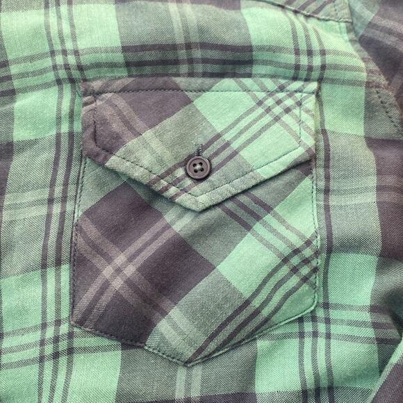 Rails Kendra Plaid Teal Blue Green Button Down Flannel Shirt sz Small - Picture 4 of 6